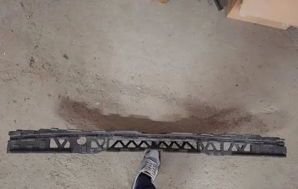 Front bumper foam support bar