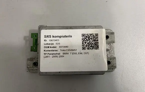 BMW 7 E65 E66 Airbag control unit/module 6970890