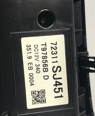 Subaru Forester SK Climate control unit 72311SJ451 T97856B 3519EB0004
