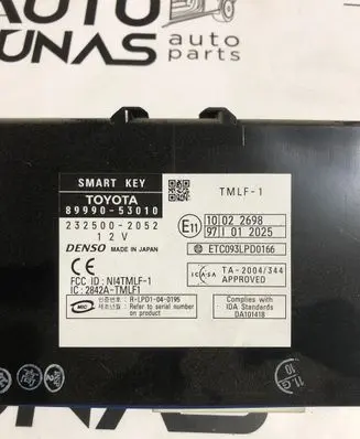 Lexus IS 220D-250-350 Keyless (KESSY) go control unit/module 8999053010 2325002052