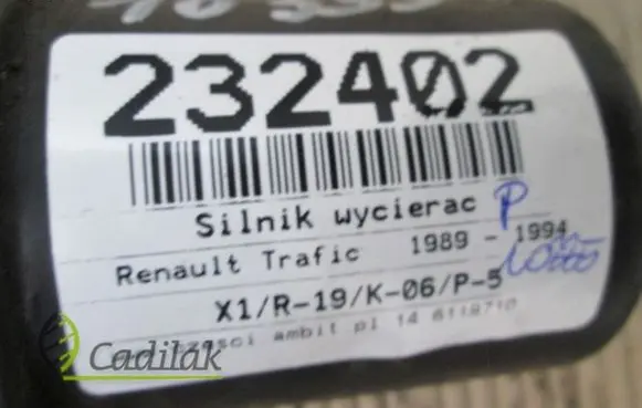 Renault Trafic I Front wiper linkage and motor