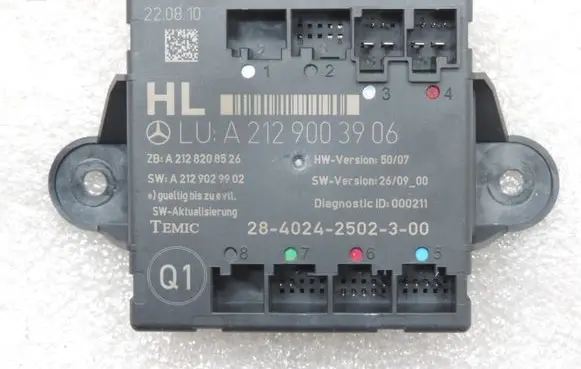 Mercedes-Benz E W212 Door control unit/module A2129004106 A2129001227