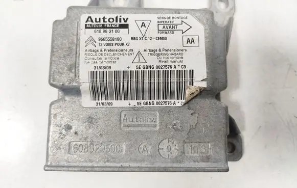 Citroen C5 Airbag control unit/module 9665558180 608929500