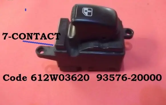 Hyundai Terracan Electric window control switch 612W03620 9357620000