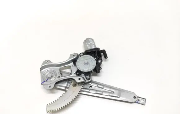 Rear door window regulator with motor