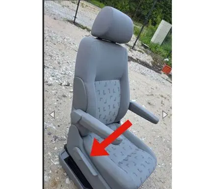 Volkswagen Transporter - Caravelle T5 Seat back rest control lever/handle 7H0882252B