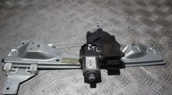 Rear door window regulator with motor