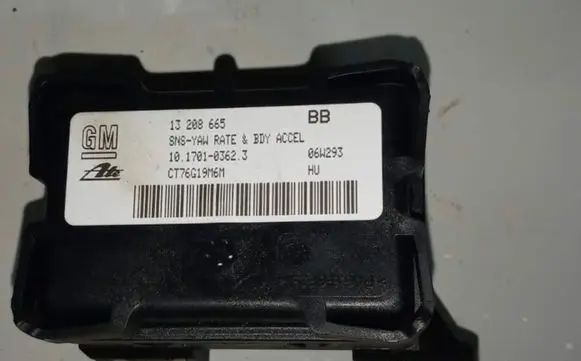 Opel Zafira B ESP acceleration yaw rate sensor 13208665 10170103623 06W293