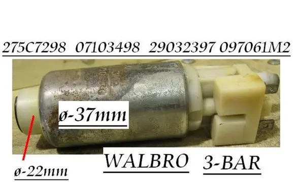 Renault 19 In-tank fuel pump 275C7298 07103498