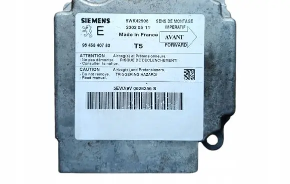 Peugeot 307 Airbag control unit/module 9645840780