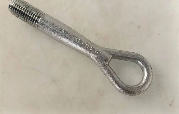 Towing hook eye