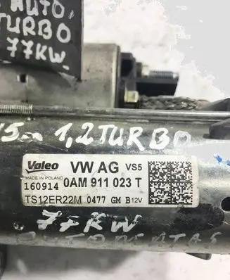 Volkswagen Golf VII Starter motor 0AM911023T 160914