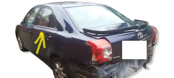 Toyota Avensis T250 Rear door window glass AS2 REARLEFT