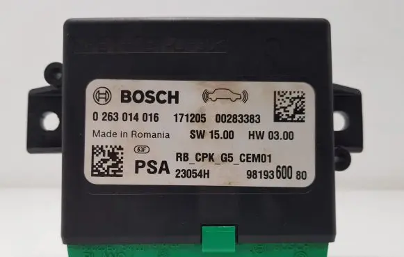 Opel Crossland X Parking PDC control unit/module 9819360080 0263014016