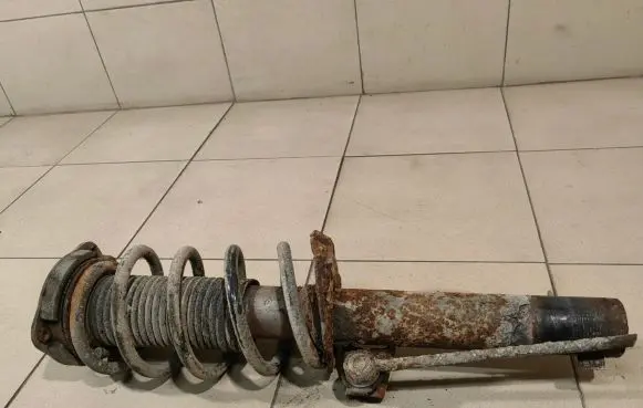 Front shock absorber with coil spring