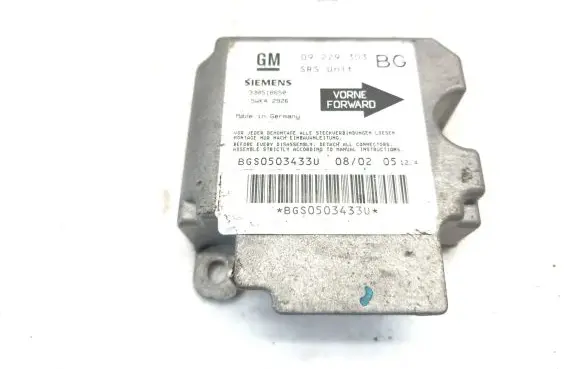 Opel Zafira A Airbag control unit/module 09229303 5WK42926