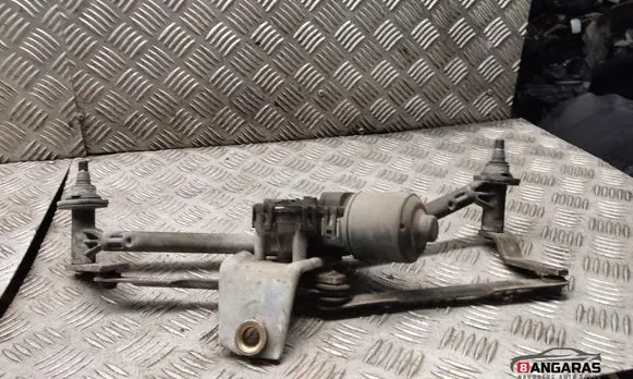 Front wiper linkage and motor