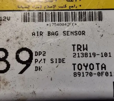 Toyota Corolla Verso AR10 Airbag control unit/module 213819101 891700F010 17540047FE