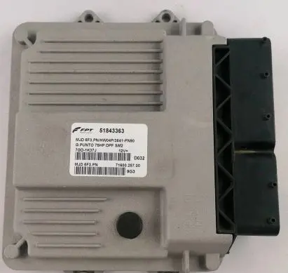 Fiat Grande Punto Engine control unit/module 51843363 7160025700 7GD1K37J