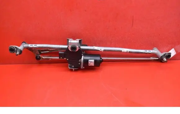 Front wiper linkage and motor
