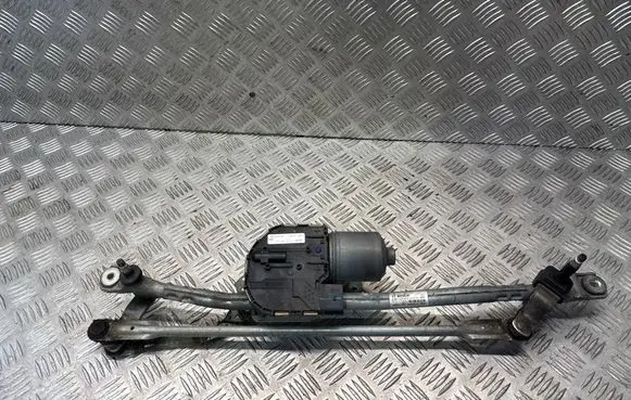 Front wiper linkage and motor