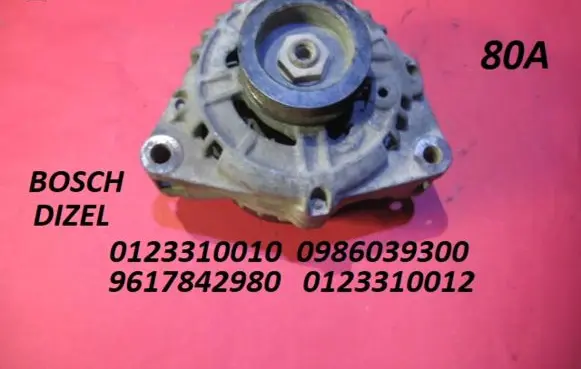 Peugeot 806 Generator/alternator 0123310010 0986039300