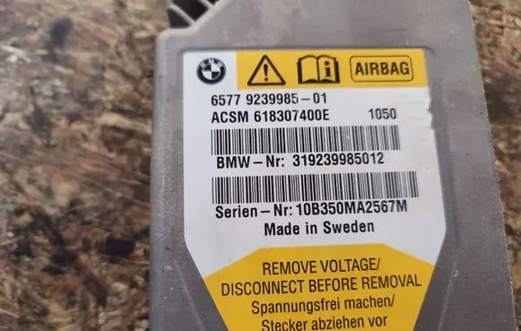 BMW 5 F10 F11 Airbag control unit/module 9239985 319239985012 618307400E