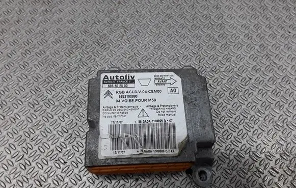 Peugeot Partner Airbag control unit/module 603602500 9653190880