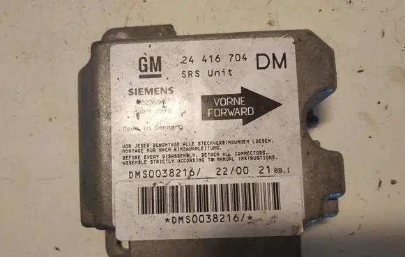 Opel Zafira A Airbag control unit/module 24416704
