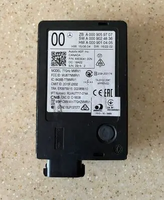 Mercedes-Benz E W213 Blind spot module A0009059707 A0009024836 A0009010405