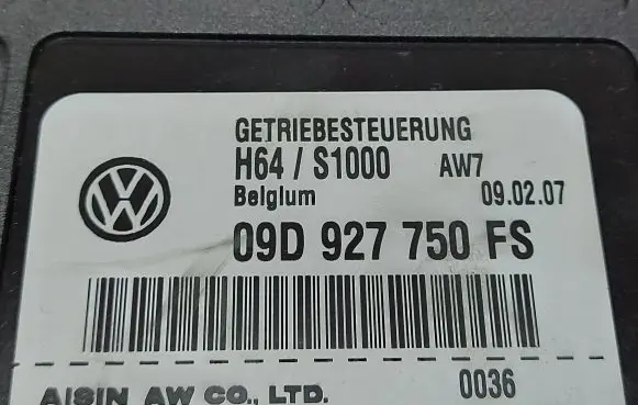 Audi Q7 4L Gearbox control unit/module 09D927750FS