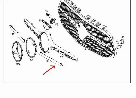 Mercedes-Benz A W177 Front bumper splitter molding A1778881300
