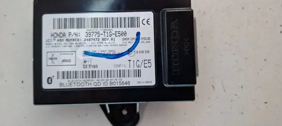 Honda CR-V Bluetooth control unit module 39775T1GE500 2487472