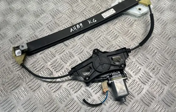 Rear door window regulator with motor