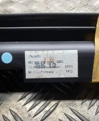 Audi A8 S8 D3 4E Rear door sun blind/shade 4E0861334 4e0861333