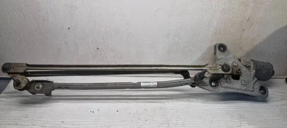 Front wiper linkage and motor