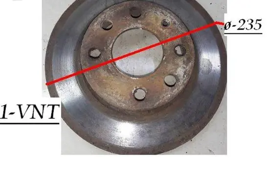 Opel Astra F Front brake disc 9054732