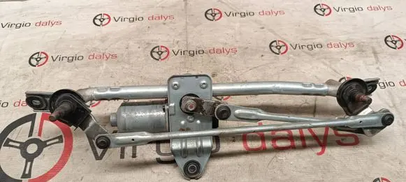 Front wiper linkage and motor