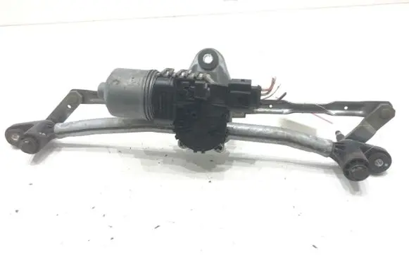 Front wiper linkage and motor