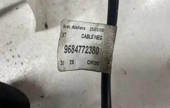 Citroen C5 Negative earth cable (battery) 9684772380 1035500160 680485
