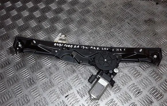 Rear door window regulator with motor