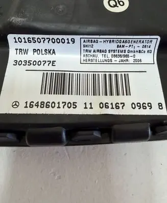 Mercedes-Benz S W221 Seat airbag 1648601705 30350077E