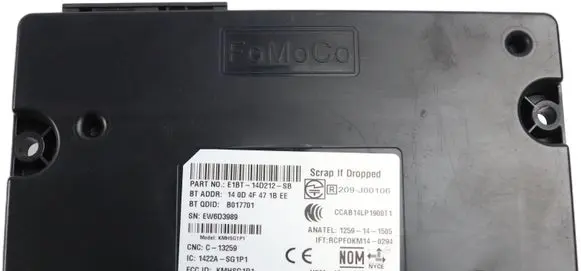 Ford Focus Bluetooth control unit module E1BT14D212SB 1422ASG1P1 B017701
