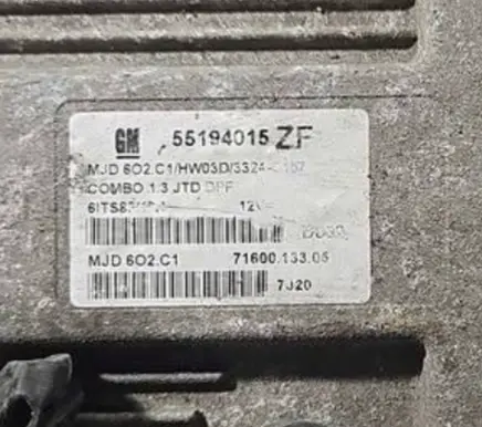 Opel Combo C Engine control unit/module 55194015 MJD602C1 7160013305