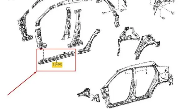 Toyota C-HR I Front quarter panel 61404F4900
