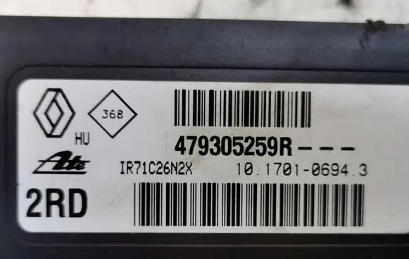 Renault Megane III ESP acceleration yaw rate sensor 479305259R JR71C26N2X 10170106943