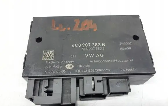 Volkswagen Polo V 6R Tow bar trailer control unit/module 6C0907383B