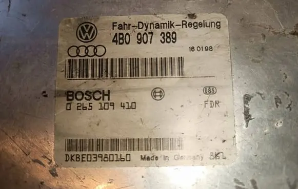 Audi A6 S6 C5 4B Other control units/modules 4B0907389 0265109410 DKBE03980160