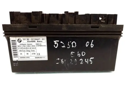 BMW 5 E60 E61 Comfort/convenience module 9114447 5WK49111