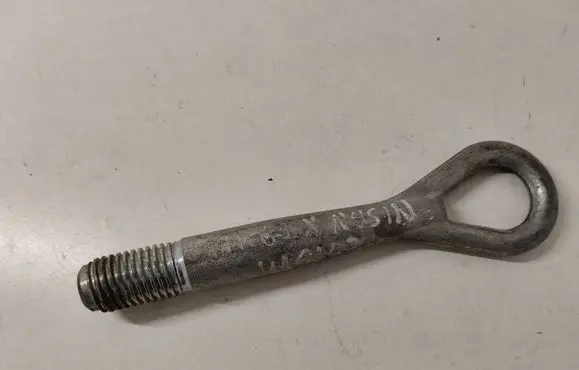 Towing hook eye